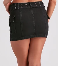 Cute And Trendy Cargo Mini Skirt