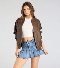 So Perfect Mid-Rise Pleated Denim Mini Skirt