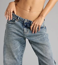 Off-Duty Cool Mid-Rise Cuffed Denim Jeans