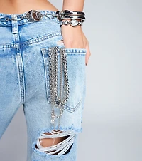 Casual Chaos Mid-Rise Wide Leg Denim Jeans