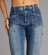Street Flare Mid-Rise Denim Jeans