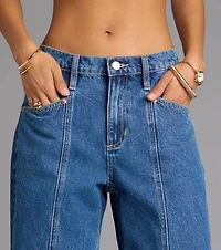 Chill Factor Mid-Rise Barrel Denim Jeans