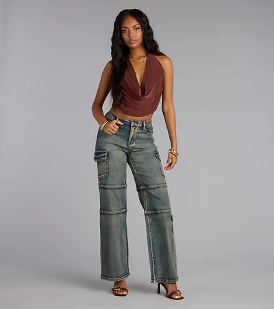 Off Duty Cargo Denim Pants