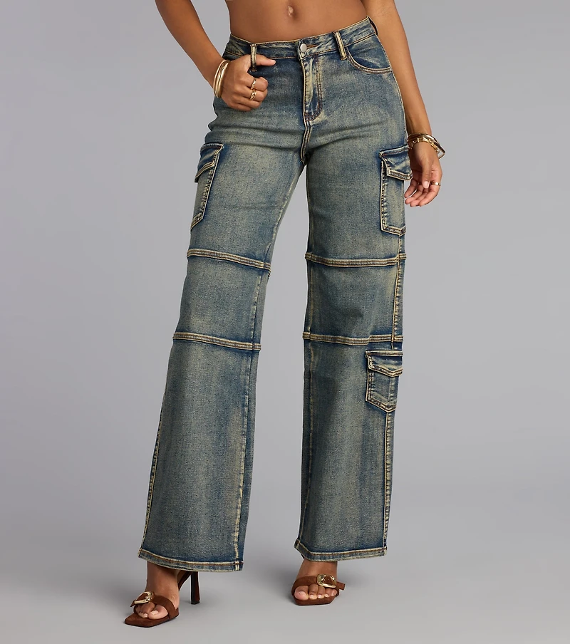 Off Duty Cargo Denim Pants
