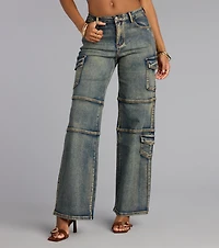 Off Duty Cargo Denim Pants