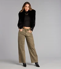 Wild Streak Snake Print Denim Jeans