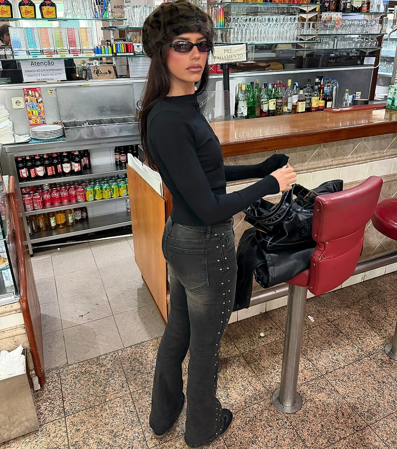 Too Cool Studded Denim Jeans