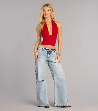 Worn Energy Wide Leg Denim Jeans