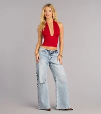 Worn Energy Wide Leg Denim Jeans