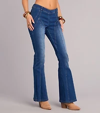 Curve Code V-Waist Flare Denim Jeans