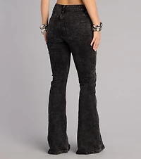 Desert Nights Lace-Up Flare Denim Pants