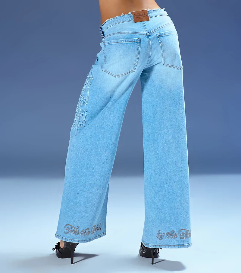 Windsor x Von Dutch Wide-Leg Denim Jeans