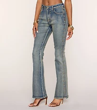 Studded And Snatched Flare Jeans