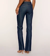 Laced Lace Up Flare Denim Jeans