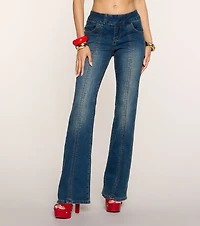 Trendy Vibe Mid-Rise Flare Jeans