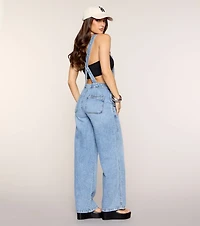 Daily Uniform Straight-Leg Denim Overalls