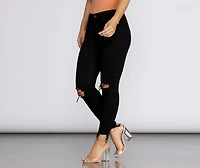 Josie Mid Rise Skinny Jeans
