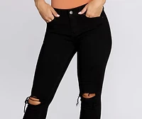 Josie Mid Rise Skinny Jeans