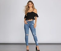 Middle Ground Distressed Skinny Jeans