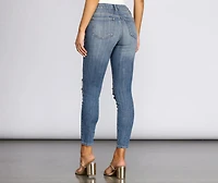 Josie Mid Rise Skinny Jeans