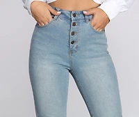 So Button Fly Crop Jeans