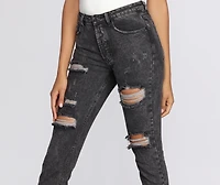 Lookin' Good Mid-Rise Destructed Jeans
