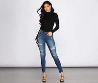 Bella Super High Rise Destructed Jeans