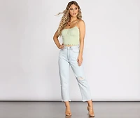 High Rise Cropped Jeans
