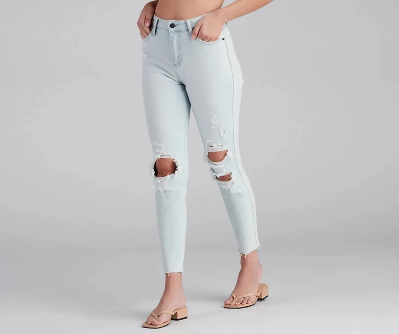 High-Rise Chic Style Skinny Jeans