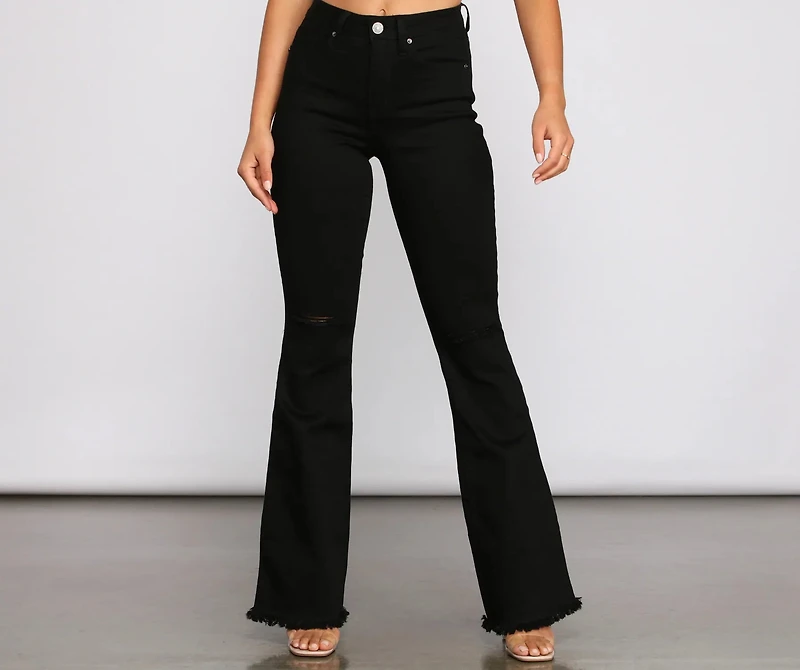 Walk It Out Style High-Rise Flared Jeans