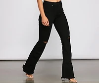 Walk It Out Style High-Rise Flared Jeans