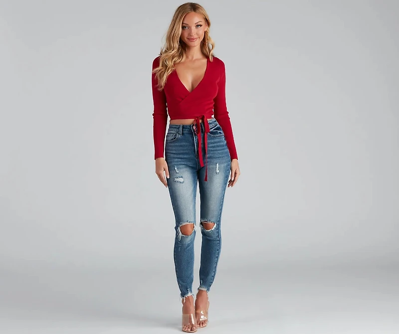 Taylor Distressed Cropped Skinny Jeans