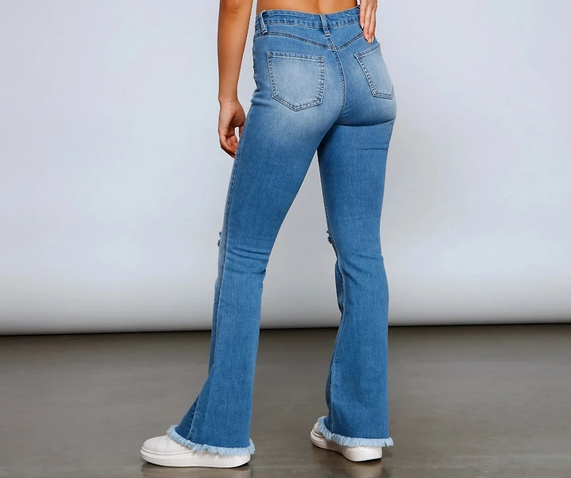 Walk It Out Style High-Rise Flared Jeans