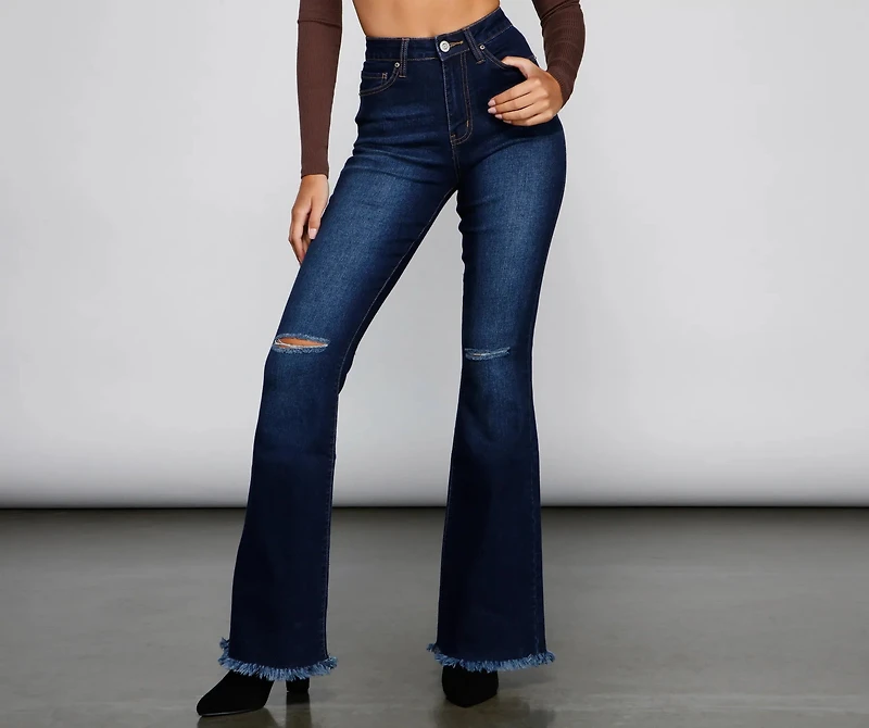 Walk It Out Style High-Rise Flared Jeans