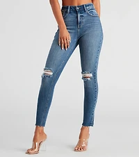 Taylor High Rise Skinny Distressed Jeans By Windsor Denim