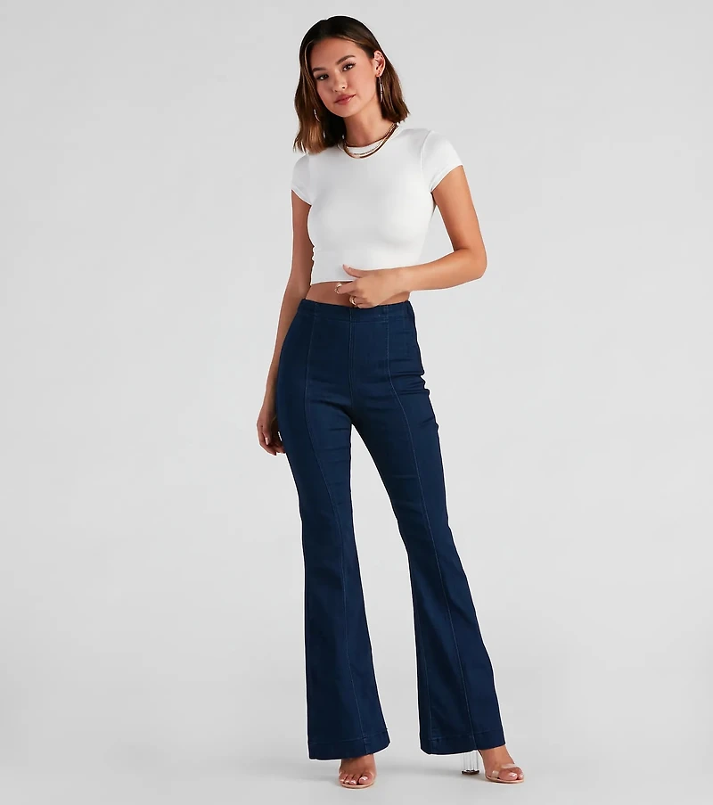 Slay High-Rise Flare Denim Pants