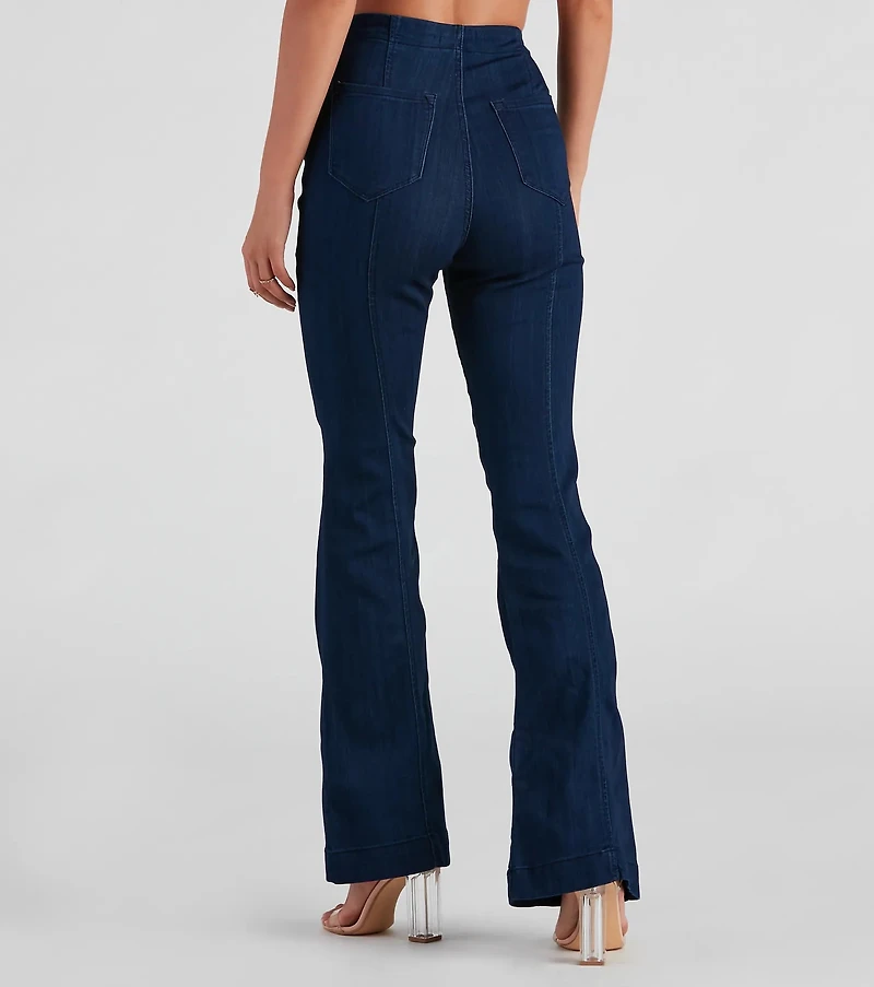 Slay High-Rise Flare Denim Pants