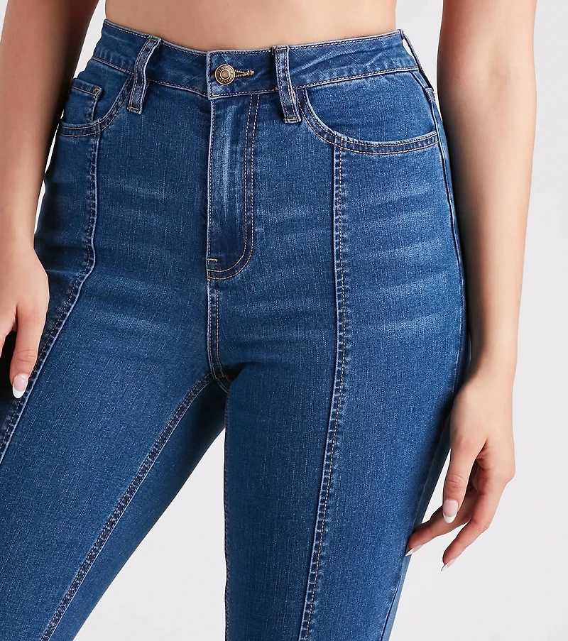 Bri High-Rise Split Hem Flare Jeans by Windsor Denim