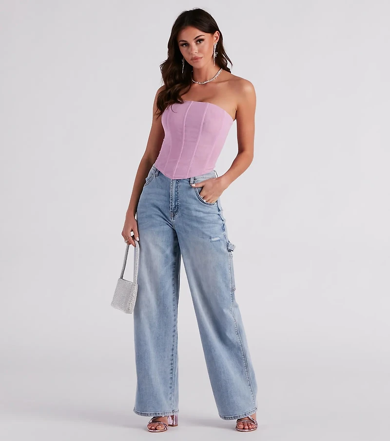 Trish Cargo Wide-Leg Jeans by Windsor Denim