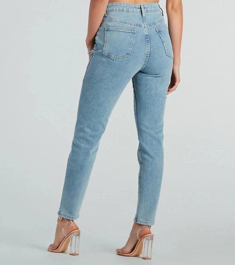 Big Time Sparkle Rhinestone Skinny Denim Jeans