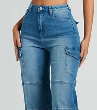Cool Captured High Rise Cargo Denim Jeans