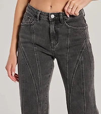 Make A Seam High-Rise Straight Leg Denim Jeans