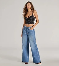 Effortless Fave Mid-Rise Wide-leg Jeans