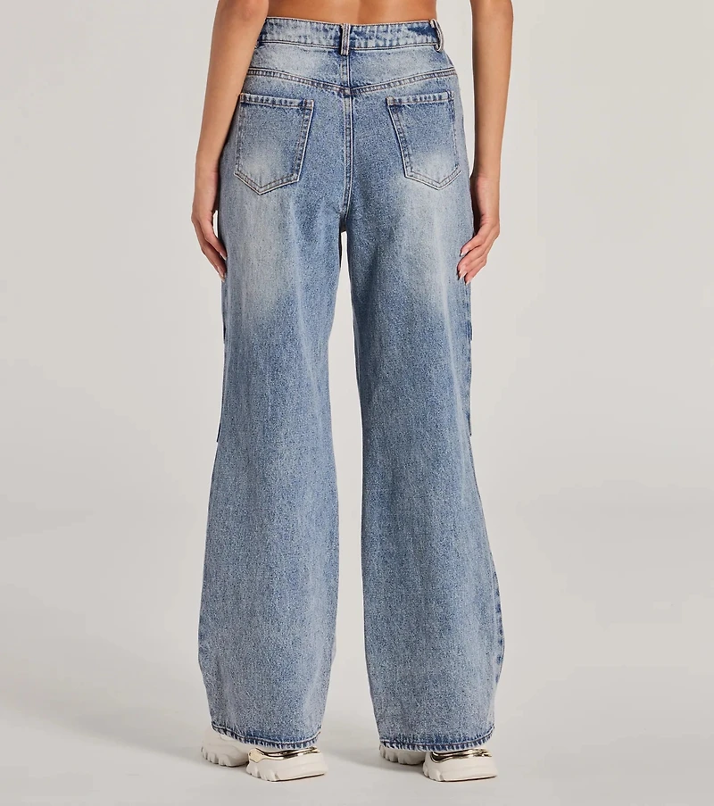Stylish Journey High-Rise Straight-Leg Denim Jeans