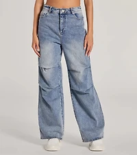 Stylish Journey High-Rise Straight-Leg Denim Jeans