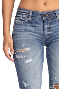 Going The Distance Distressed Skinny Jeans