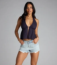 Cut to the Chase Mid-Rise Denim Shorts