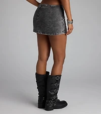 Major Attitude Denim Mini Skort