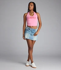 Main Feed Moment Denim Mini Skort