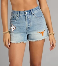 Casual Charm Texas© Patch Cut-Off Denim Shorts